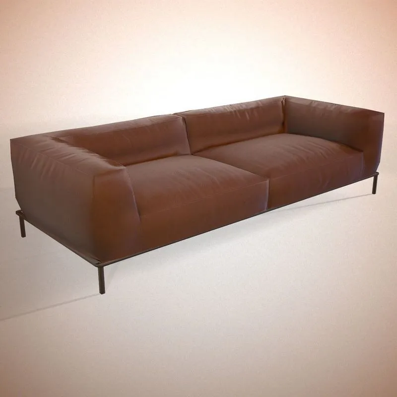 PBR Game 3D Models – Modern leather sofa