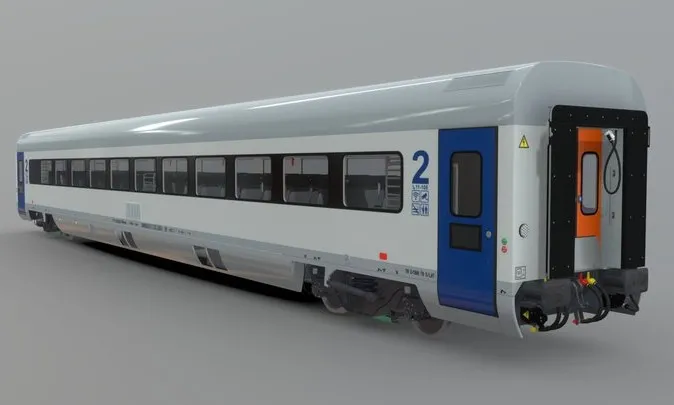 PBR Game 3D Models – Modern Passenger Railroad Car