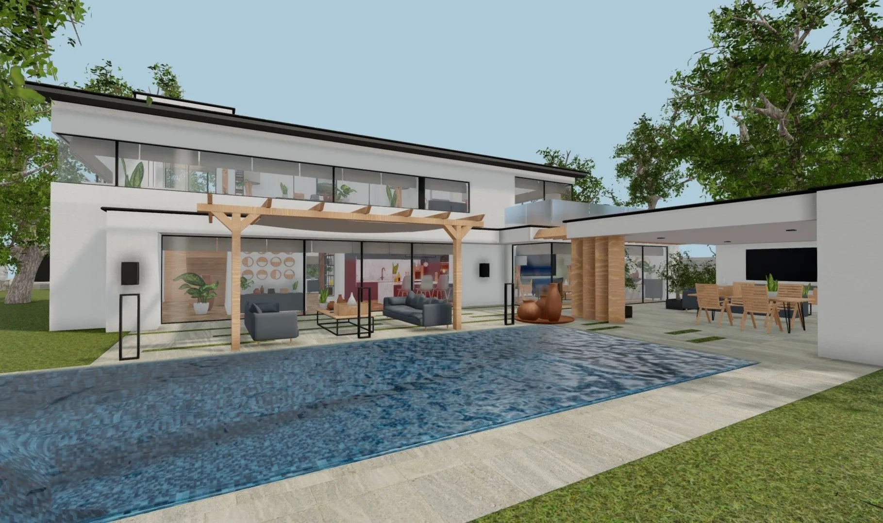 PBR Game 3D Models – Modern Villa 2021 Blender Eevee And Cycles 1