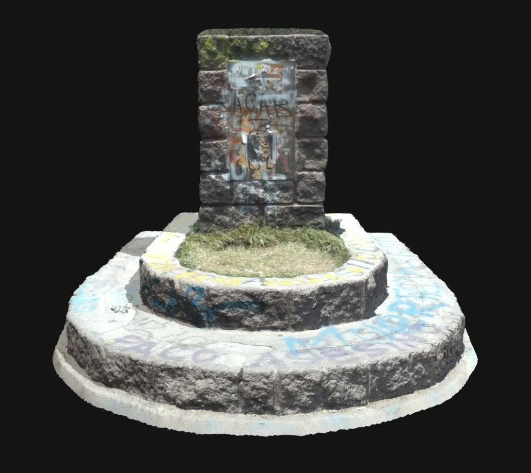 PBR Game 3D Models – Monolito Sector Plaza Dignidad Dic8