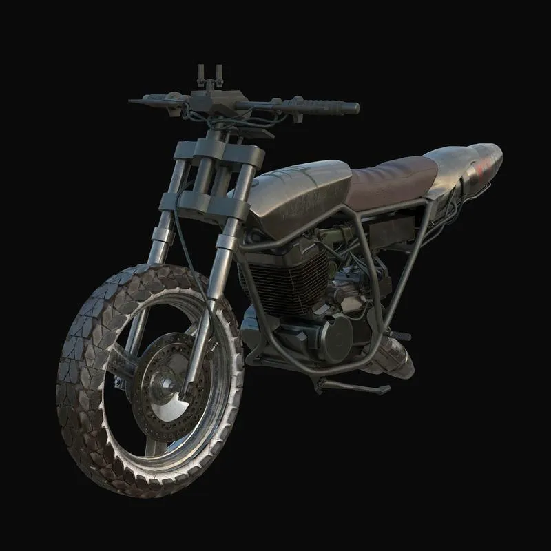 PBR Game 3D Models – Monoshooter dirt bike