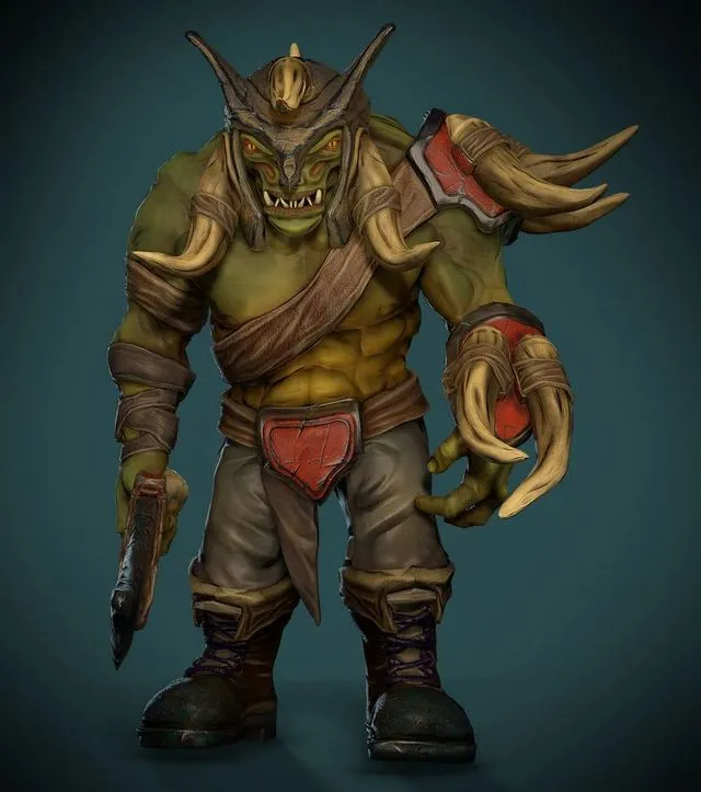 PBR Game 3D Models – Monster Warrior