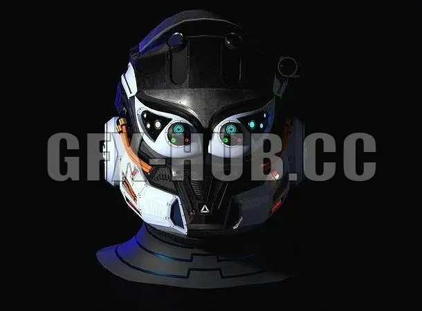 PBR Game 3D Models – more()g.f.x-h.u.b()Sci-Fi Helmet – F1001 Urban warfare tactical helmet