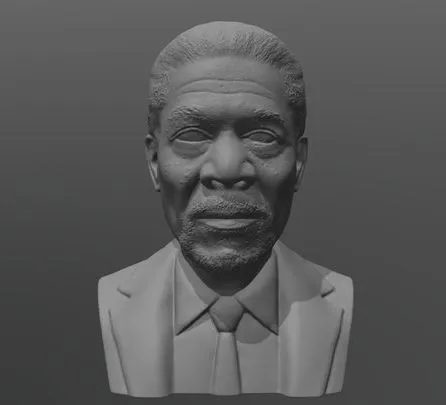 PBR Game 3D Models – Morgan Freeman Bust For 3D Printing