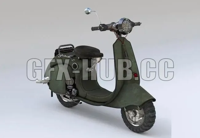 PBR Game 3D Models – Motor Scooter