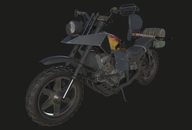 PBR Game 3D Models – Motorbike survival
