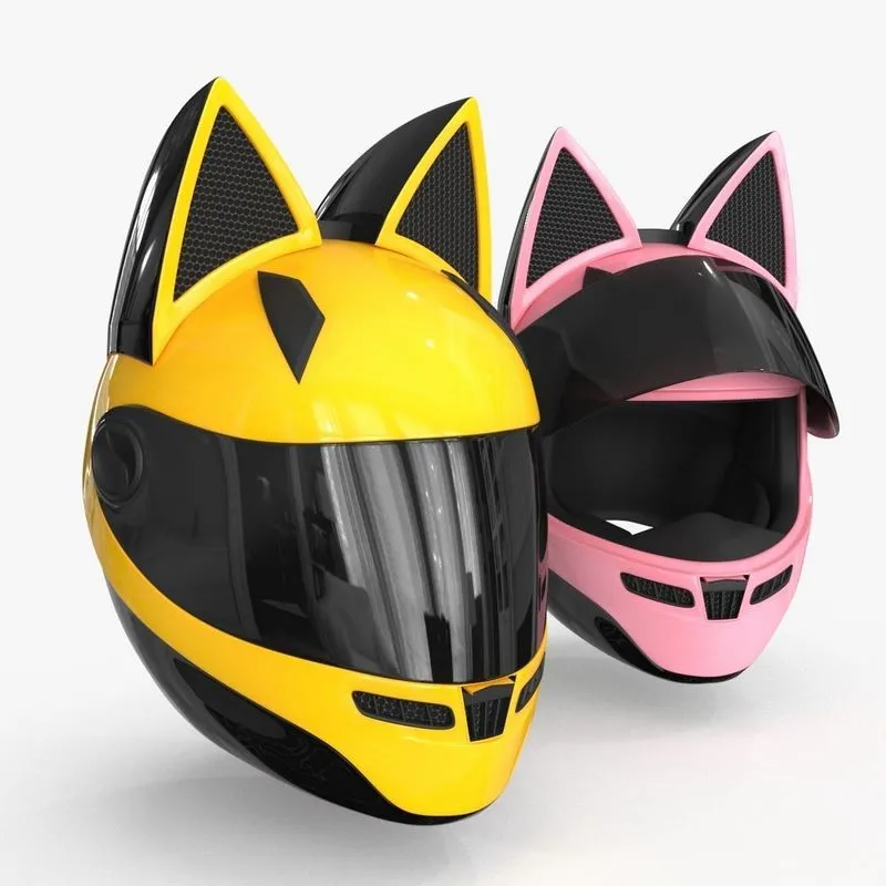 PBR Game 3D Models – Motorcycle Helmet 2 colors