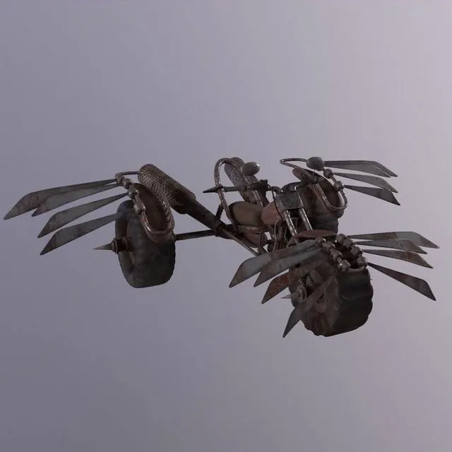 PBR Game 3D Models – Motorcycle Low Poly