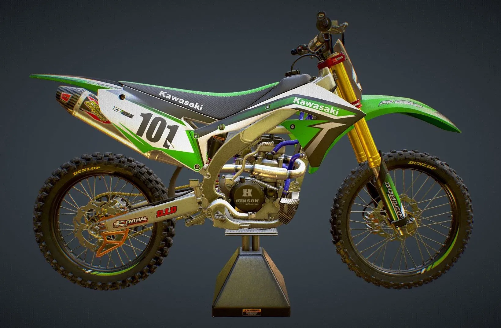 PBR Game 3D Models – Motorcycle Motocross Dirt Bike