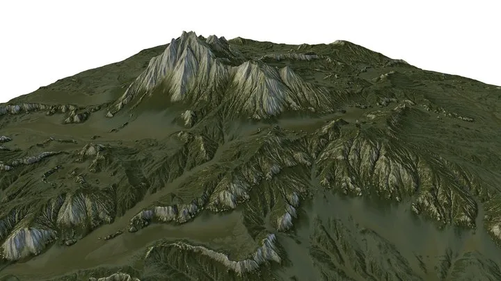 PBR Game 3D Models - Mountain Terrain Landscape