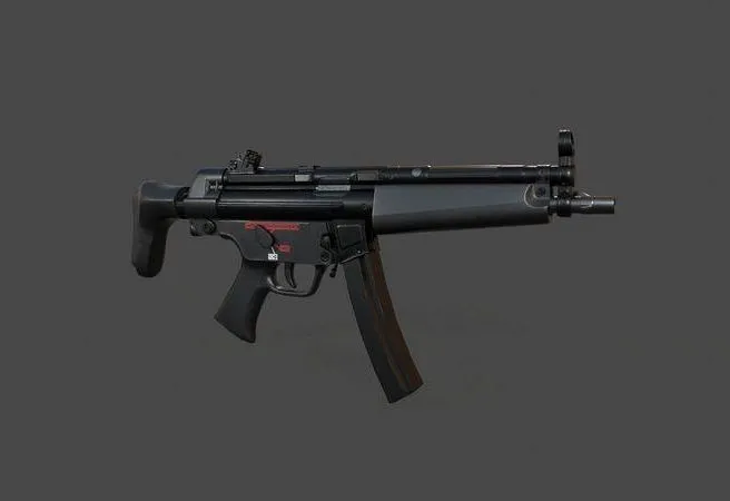 PBR Game 3D Models – MP5A3 gun