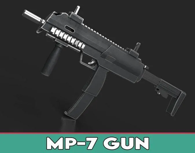 PBR Game 3D Models – MP7 Gun