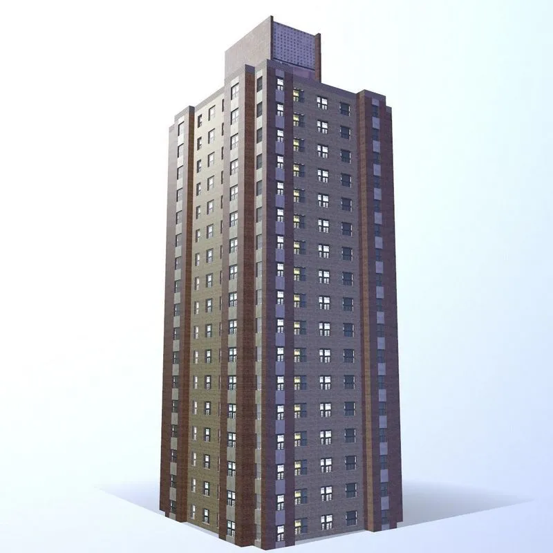 PBR Game 3D Models – Multi-story building Low-poly