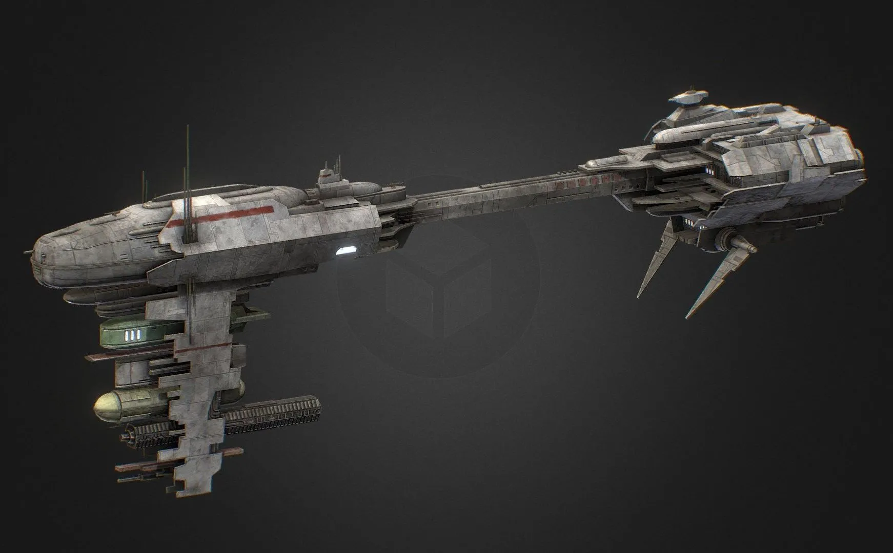 PBR Game 3D Models – Nebulon B Frigate