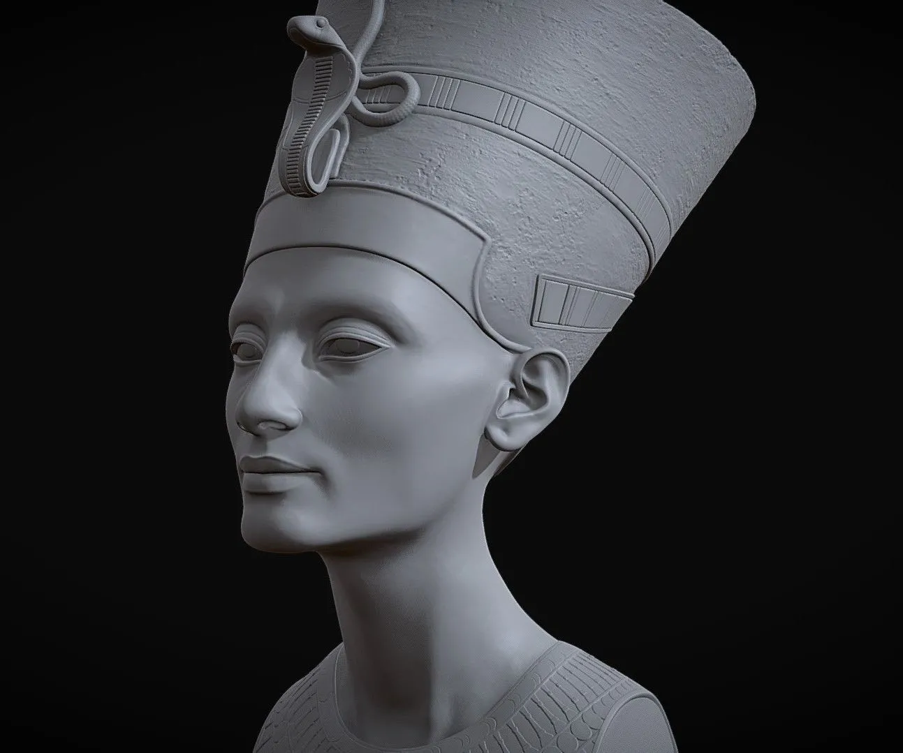 PBR Game 3D Models – Nefertiti Bust Restoration