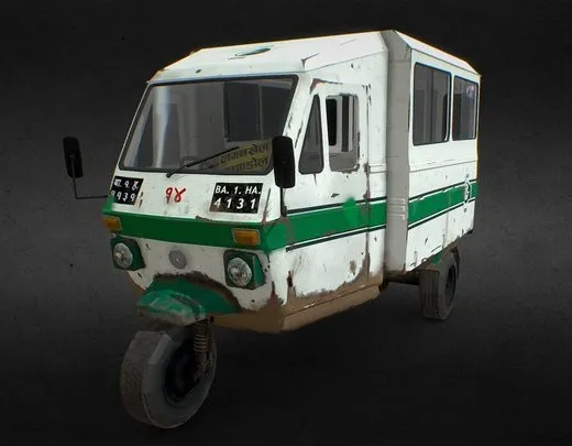 PBR Game 3D Models – Nepal Safa Tempo