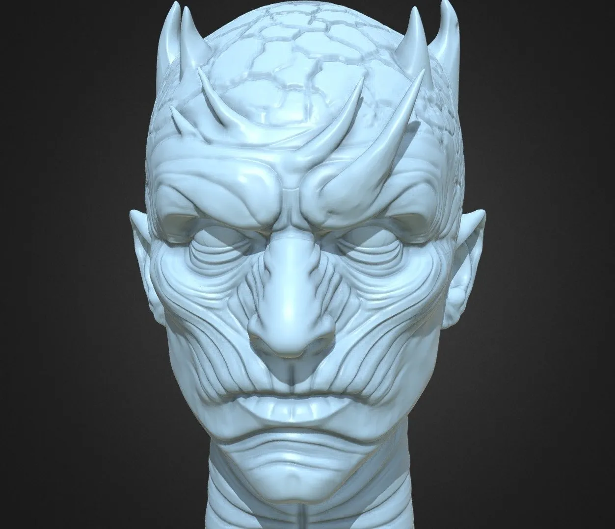 PBR Game 3D Models – Night King 3D Printable Portrait Sculpture