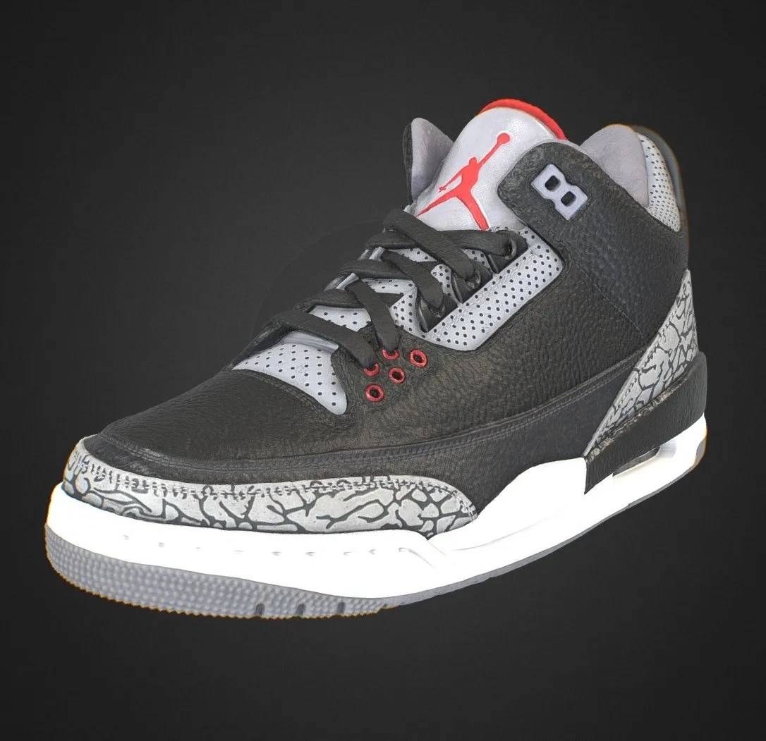 PBR Game 3D Models – Nike Air Jordan 3 Retro