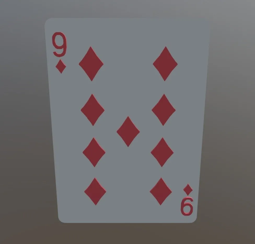 PBR Game 3D Models – Nine Of Diamonds