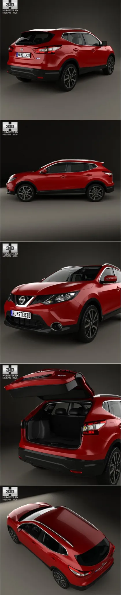 PBR Game 3D Models – Nissan Qashqai 2014