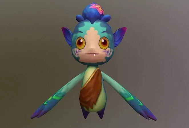 PBR Game 3D Models – Nixie Little Legend From Teamfight tactics Game