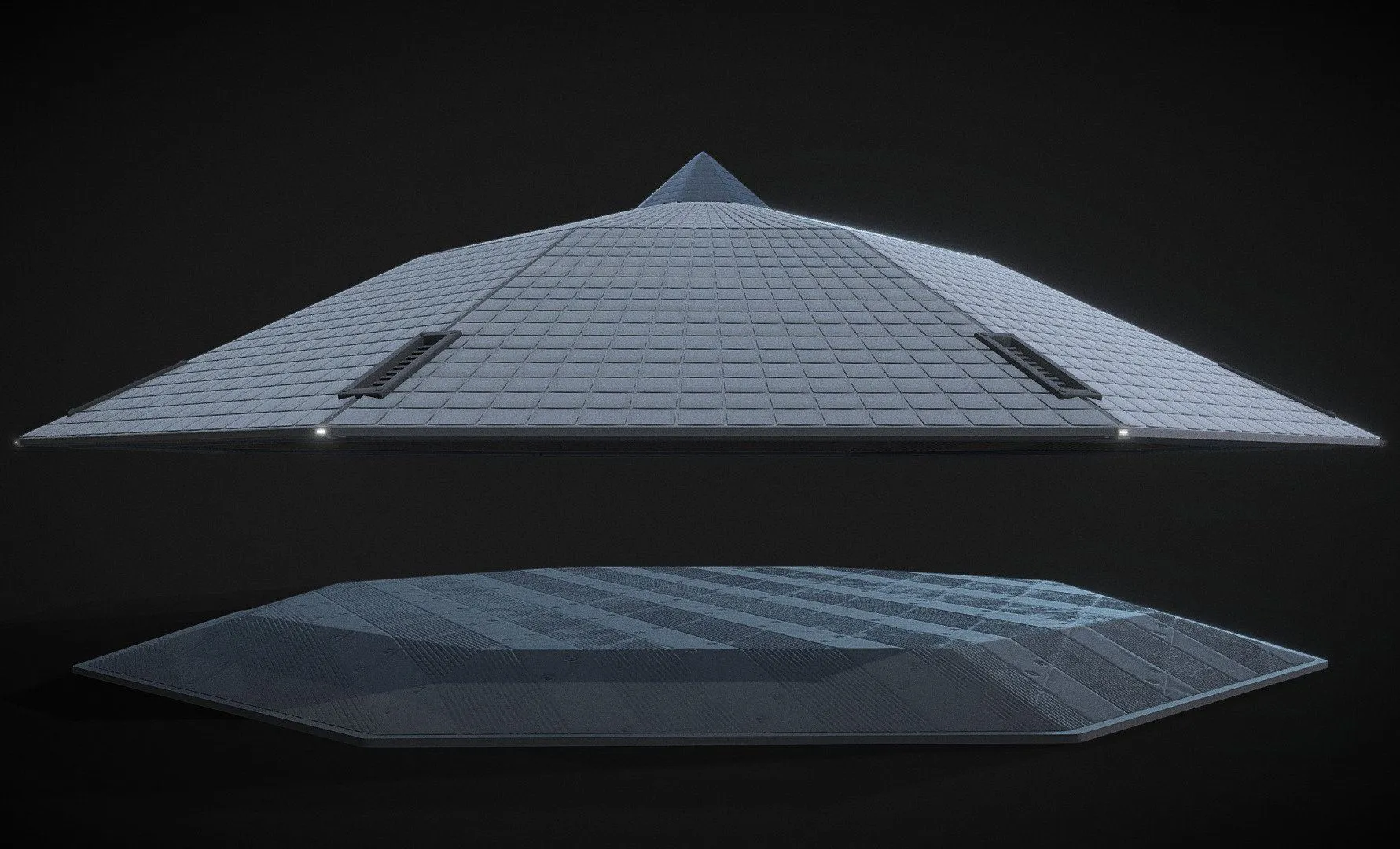 PBR Game 3D Models – Octagonal Ufo Ii