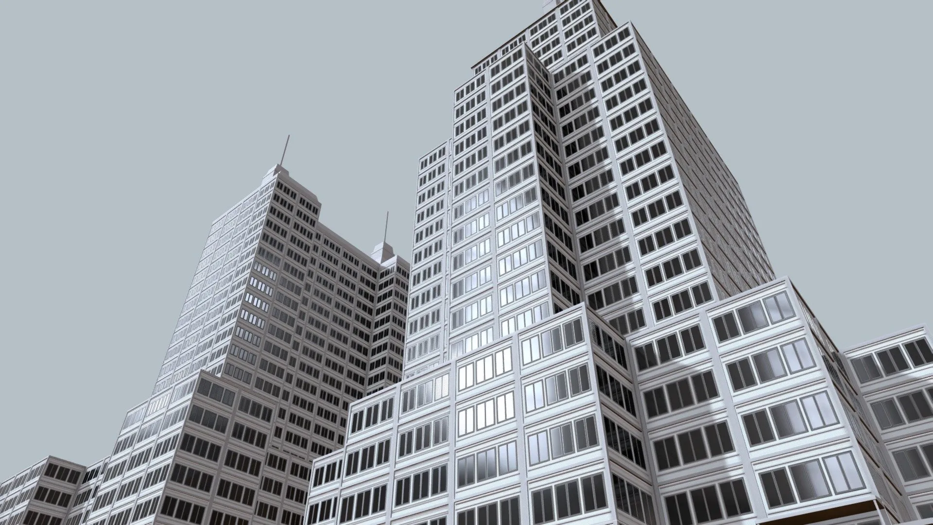 PBR Game 3D Models – Office Or Apartment Building