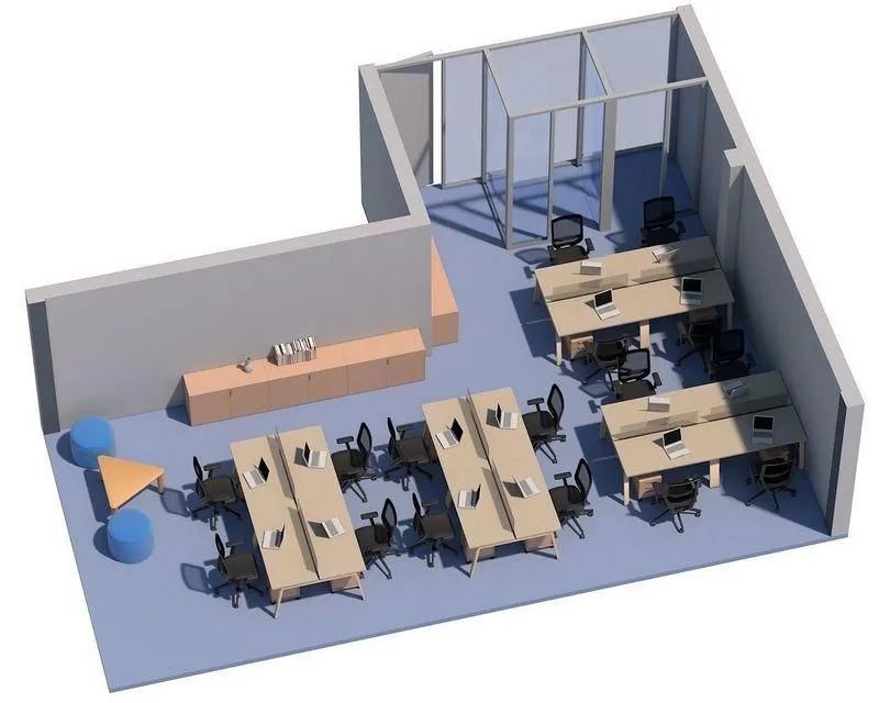 PBR Game 3D Models – Office Space