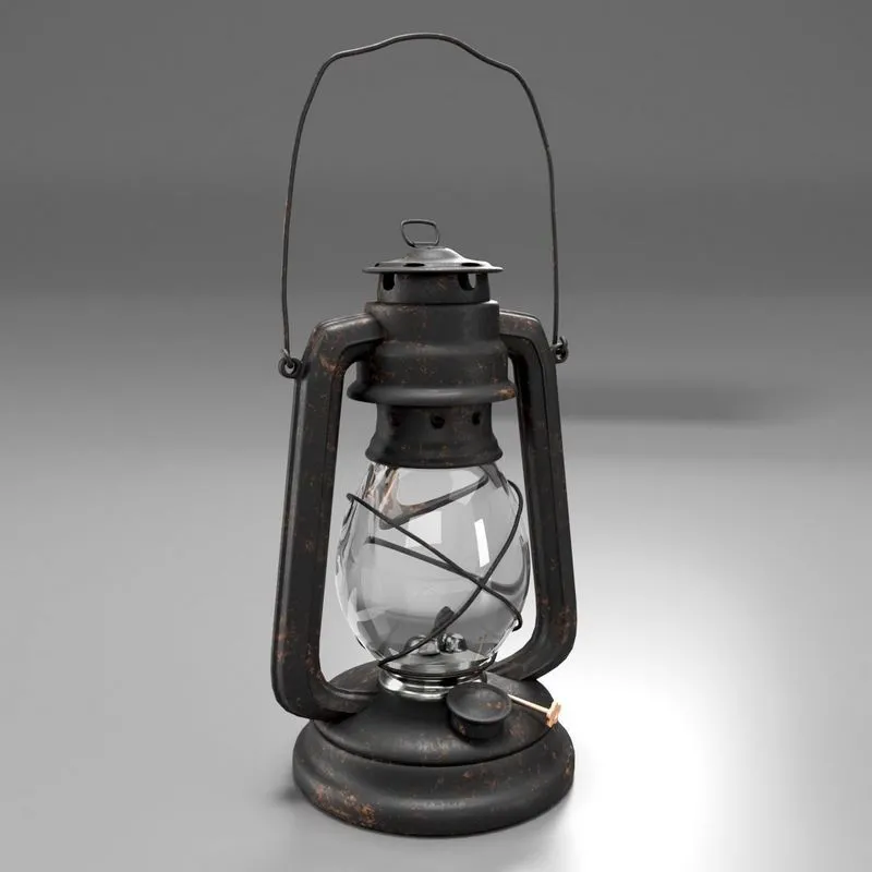 PBR Game 3D Models – Oil Lamp (2)