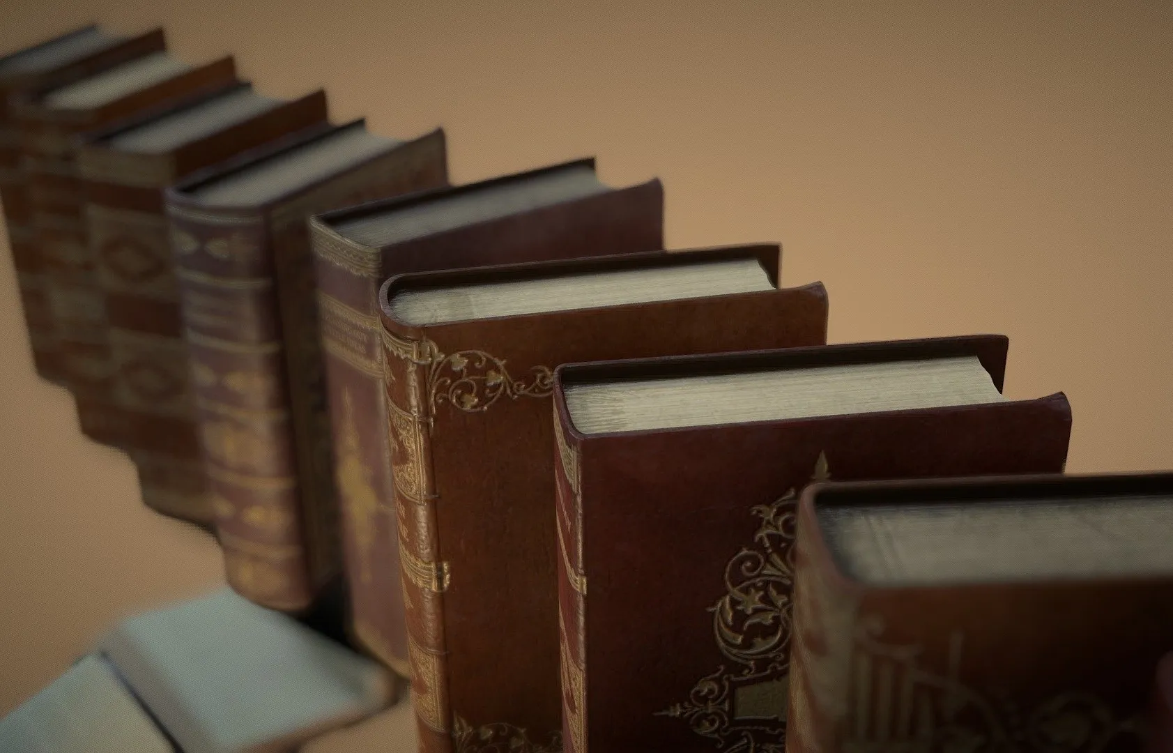 PBR Game 3D Models – Old Books Original