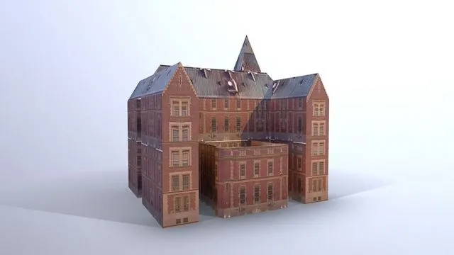 PBR Game 3D Models – Old brick palace