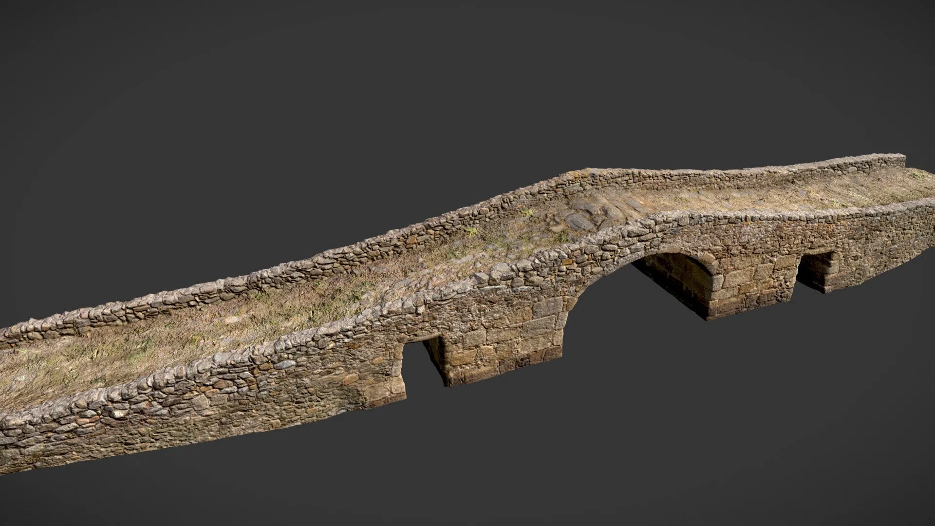 PBR Game 3D Models – Old Bridge Medieval Scan