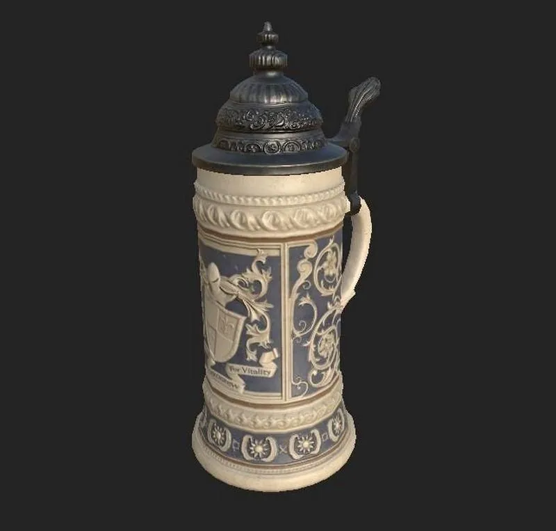 PBR Game 3D Models – Old Ceramic Stein