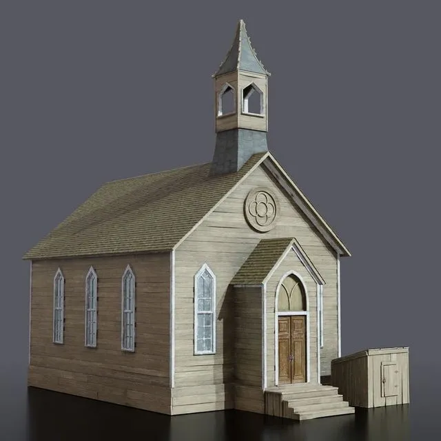 PBR Game 3D Models – Old Chapel