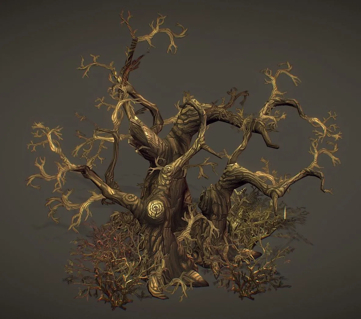 PBR Game 3D Models – Old Creepy Trees Hand Painted Series