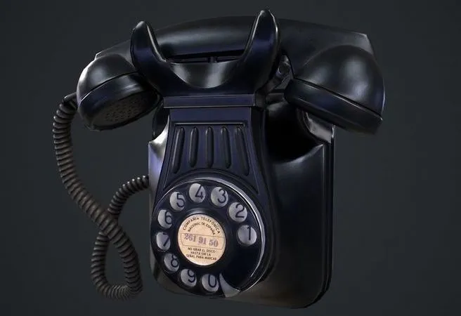PBR Game 3D Models – Old Dial Telephone