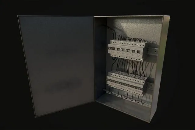 PBR Game 3D Models – Old Electric fuse box