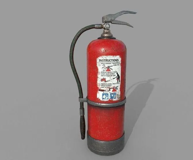 PBR Game 3D Models – Old Fire Extinguisher