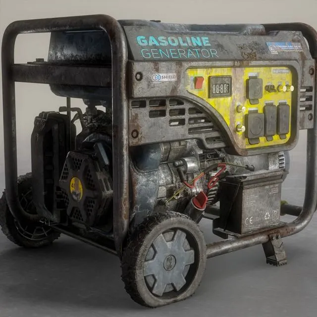 PBR Game 3D Models – Old gasoline generator