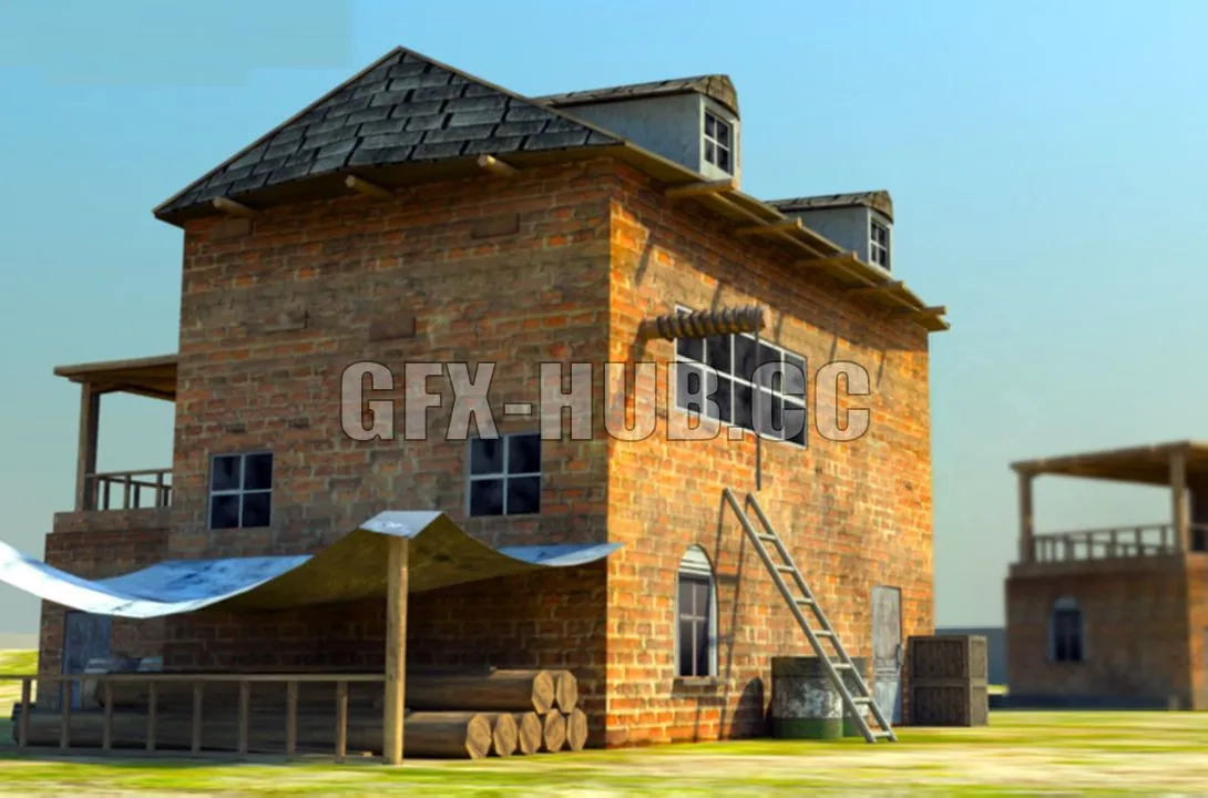 PBR Game 3D Models – Old House