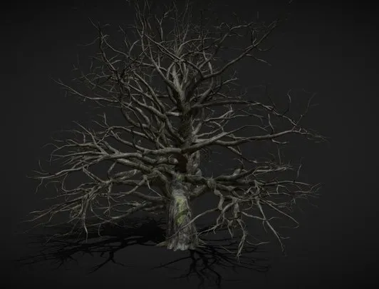PBR Game 3D Models – Old, Mossy Tree