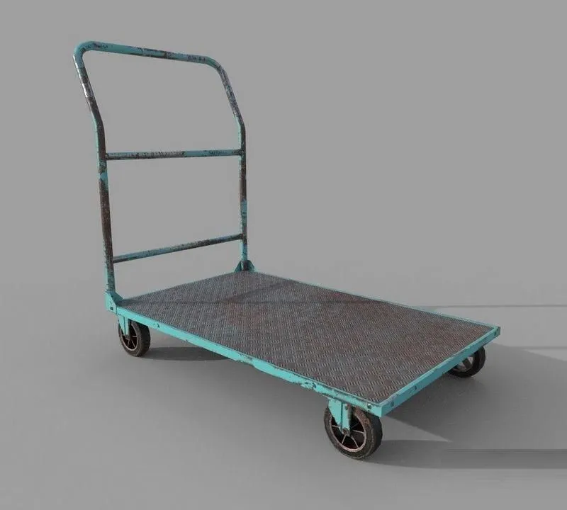 PBR Game 3D Models – Old Platform Trolley