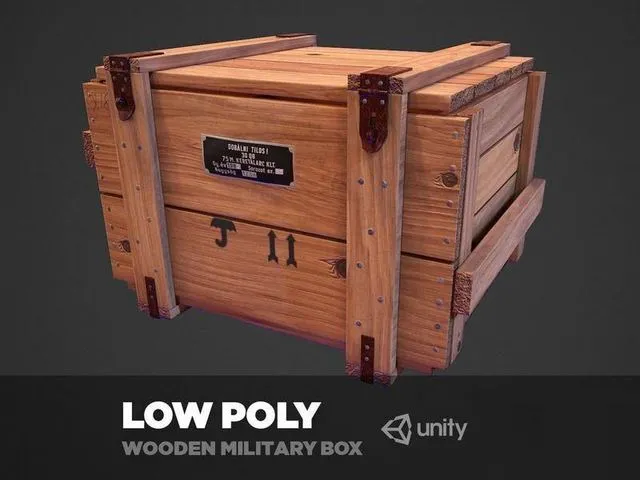 PBR Game 3D Models – Old soviet wooden military box