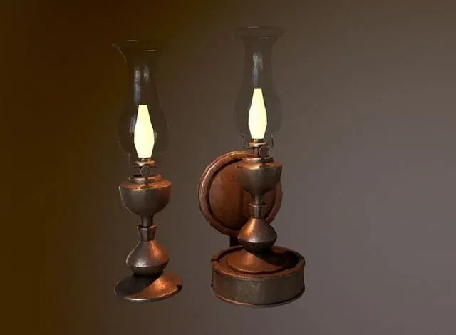 PBR Game 3D Models – Old Wall Lantern
