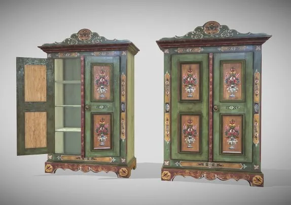 PBR Game 3D Models – Old Wardrobe   Verdolo