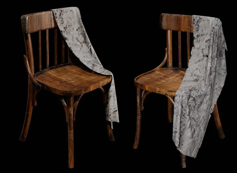 PBR Game 3D Models – Old Western Chair