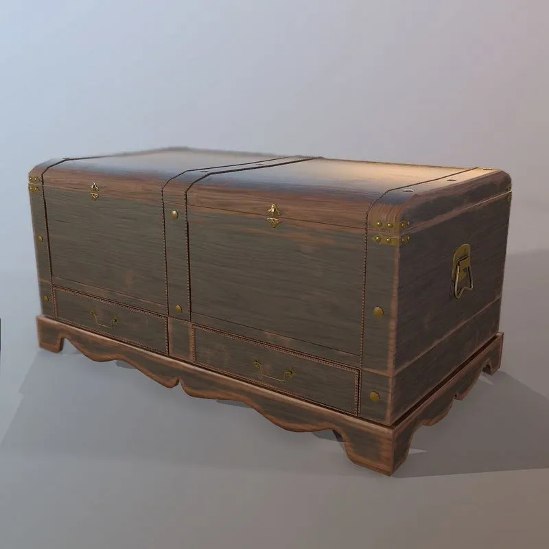 PBR Game 3D Models – Old Wood Chest