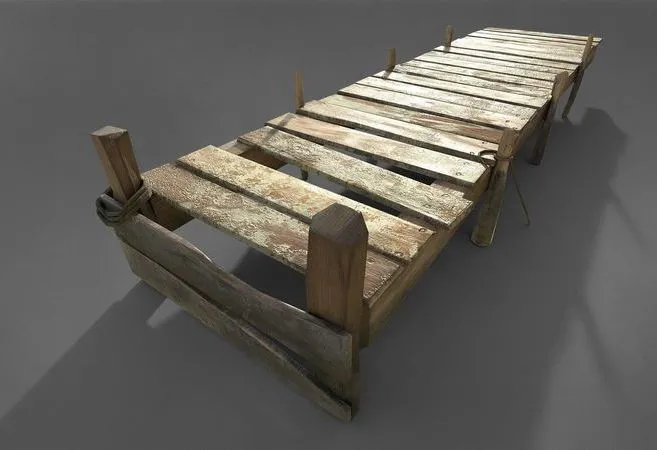 PBR Game 3D Models – Old Wooden Pier