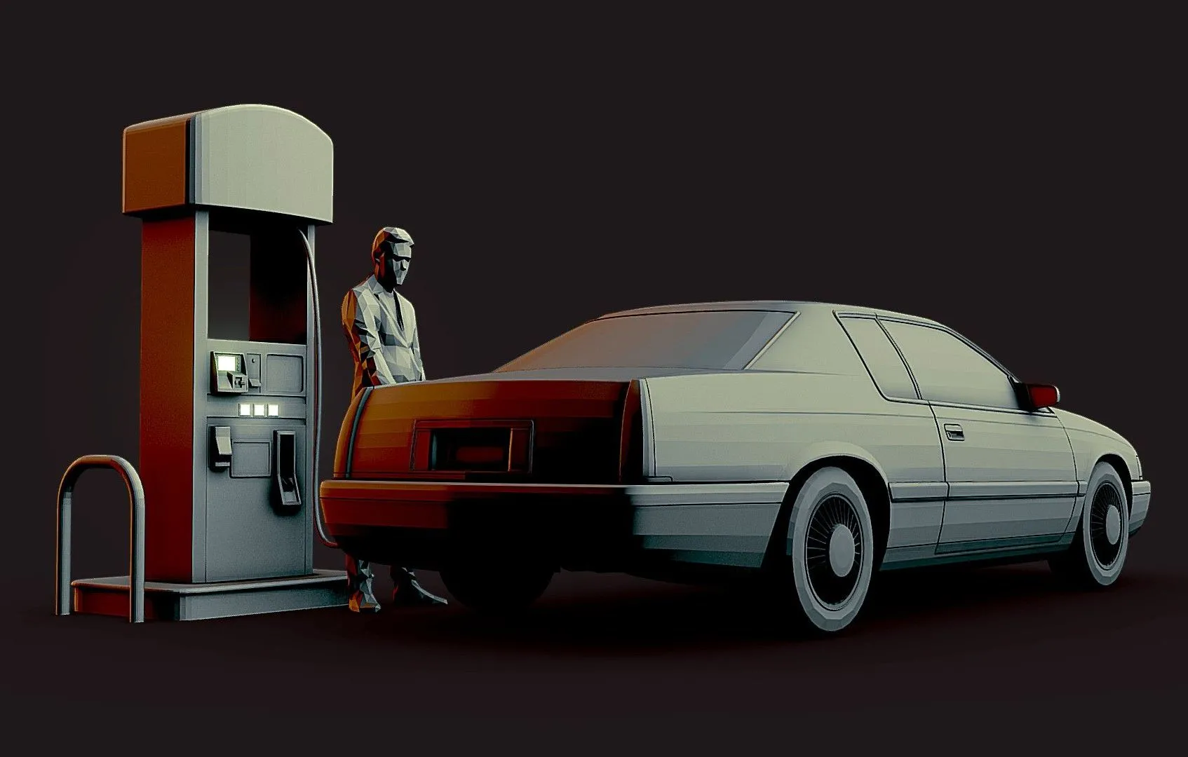 PBR Game 3D Models – On Gas Station Alternative Render