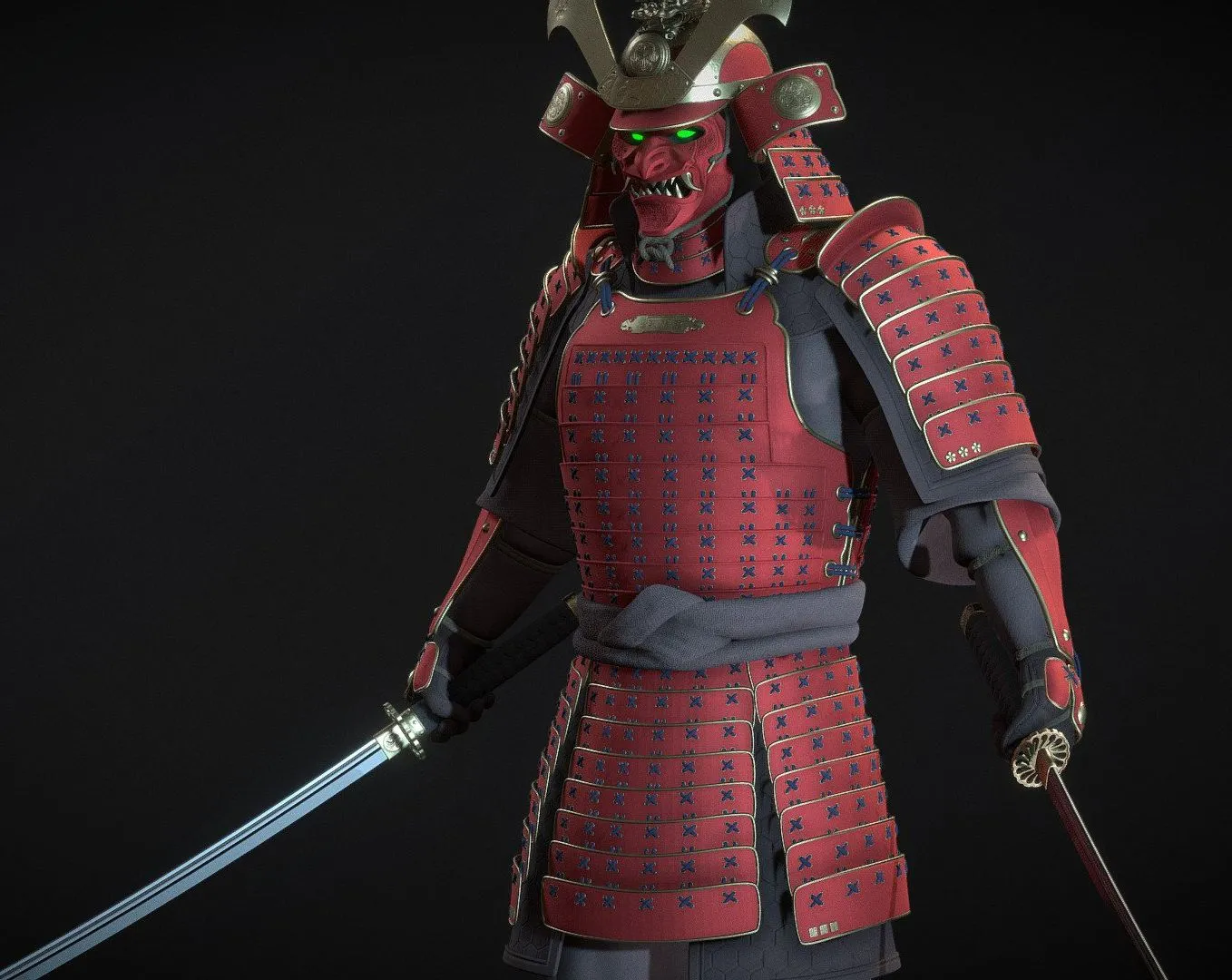 PBR Game 3D Models – Onryo Shogun